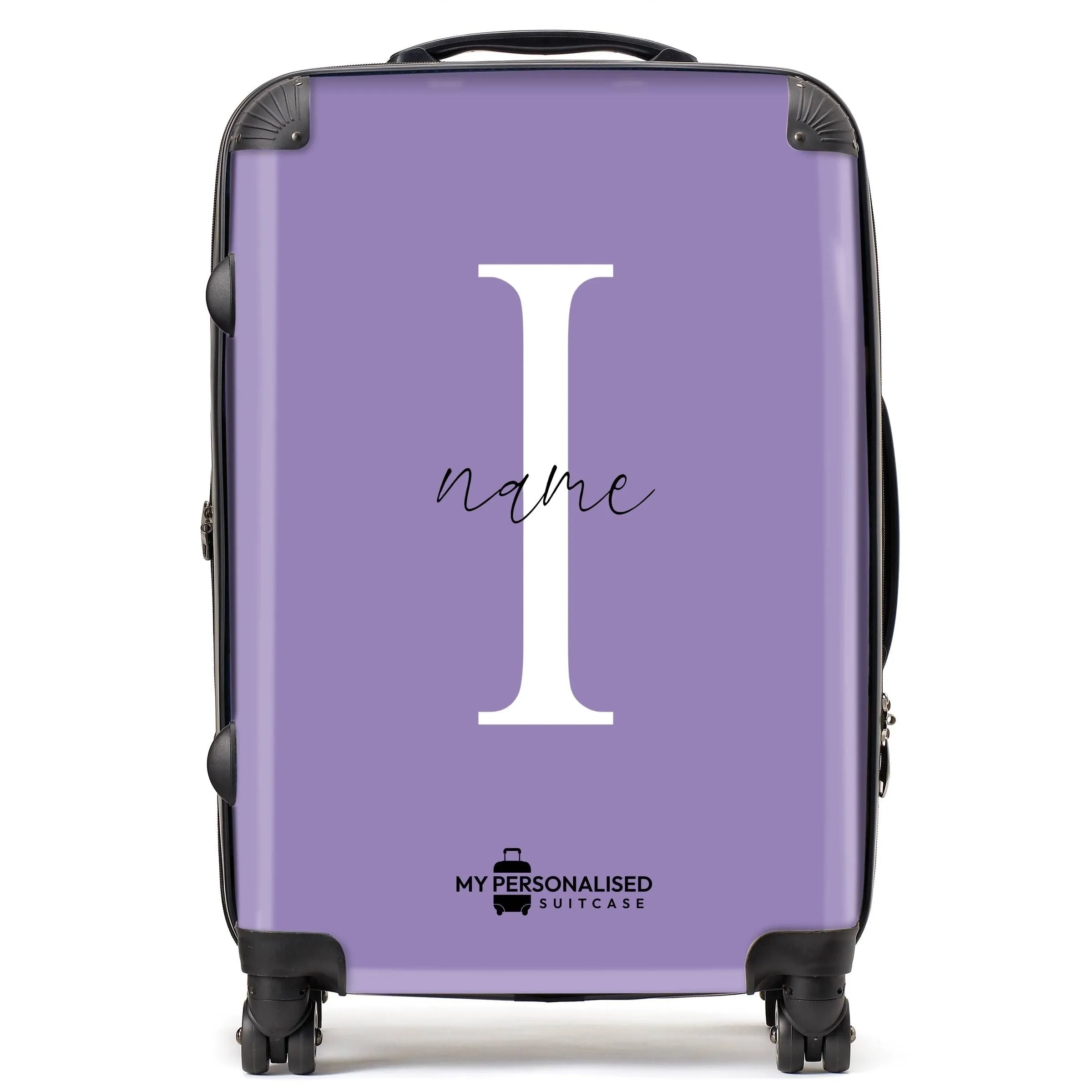 Personalised Nude Purple Suitcase