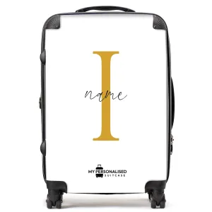 Personalised White Suitcase