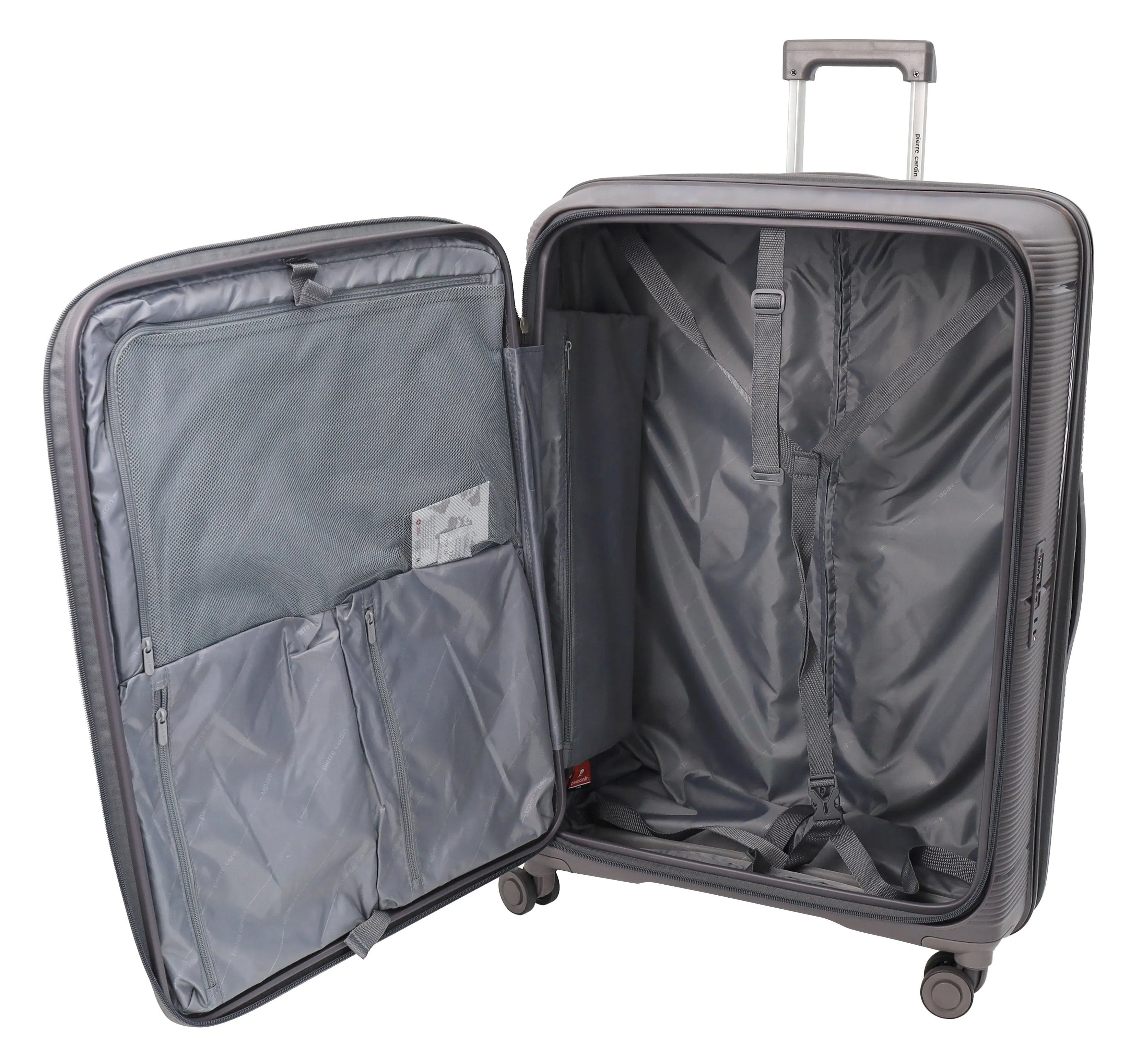 Pierre Cardin - PC3939C Front opening 54cm Cabin Hard Shell Suitcase - Graphite