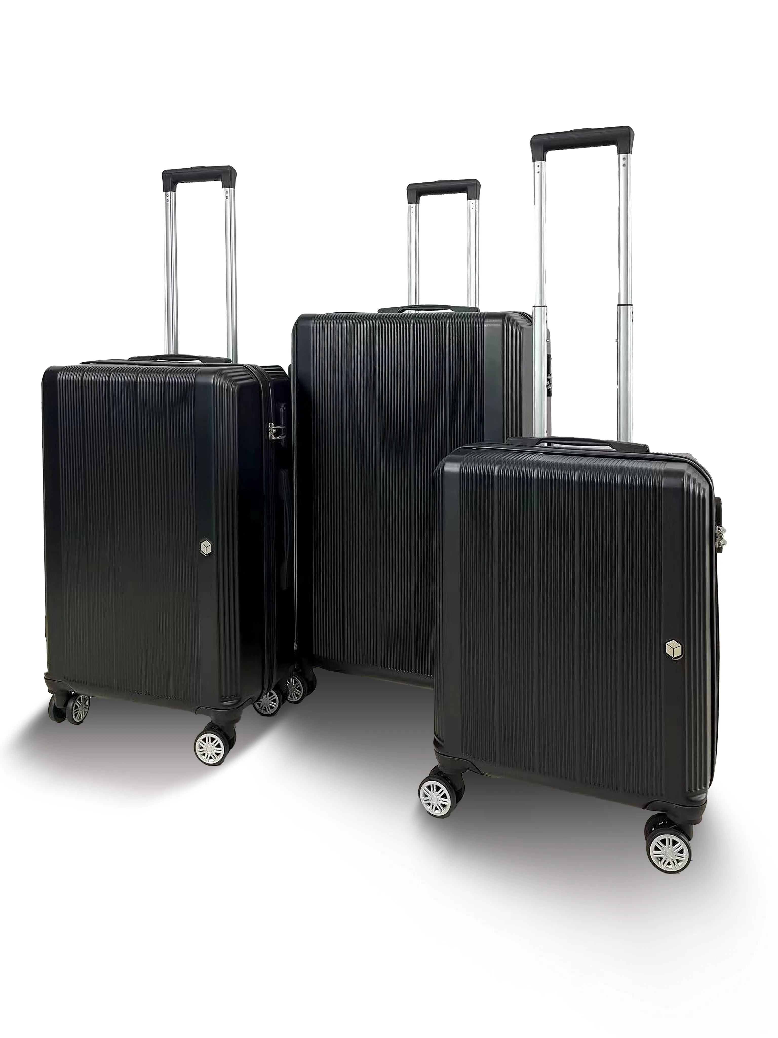 Qubed Parallel 3 Piece Suitcase Set