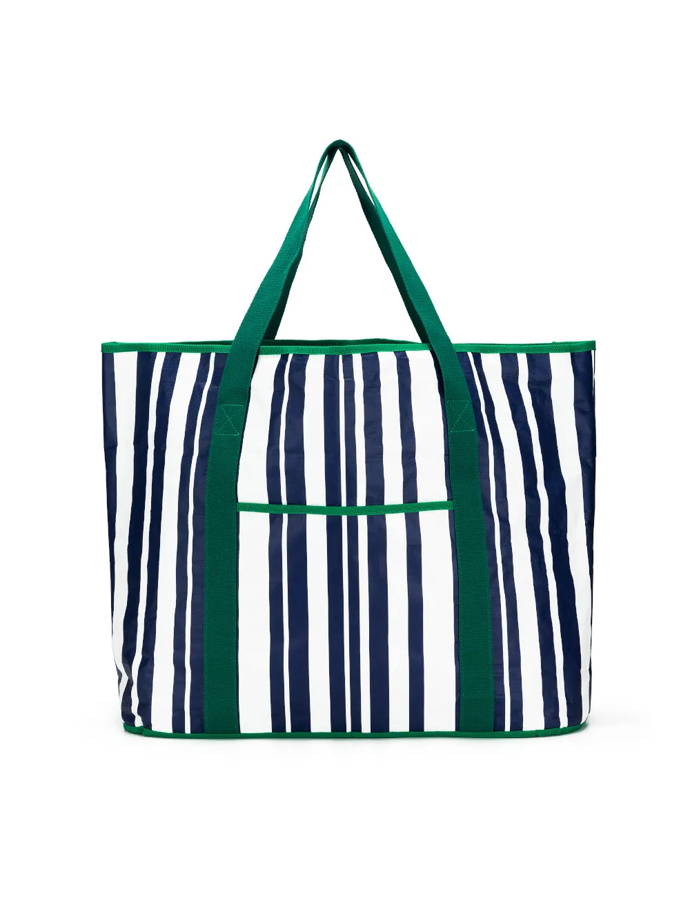 Sabbia Beach Bag Large - Green Stripe