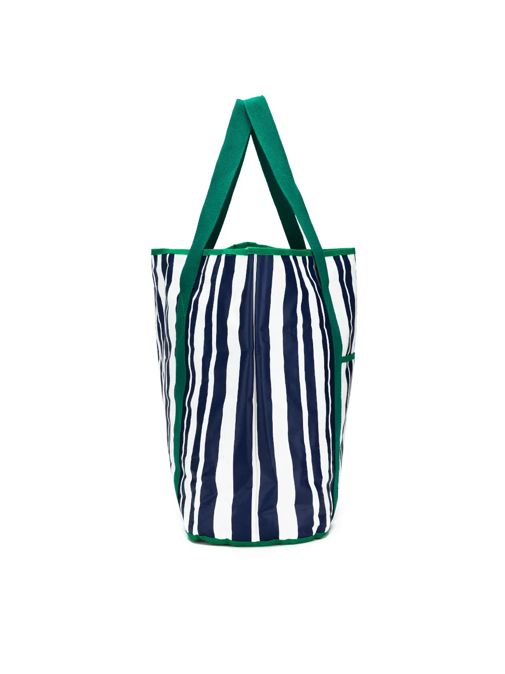 Sabbia Beach Bag Large - Green Stripe