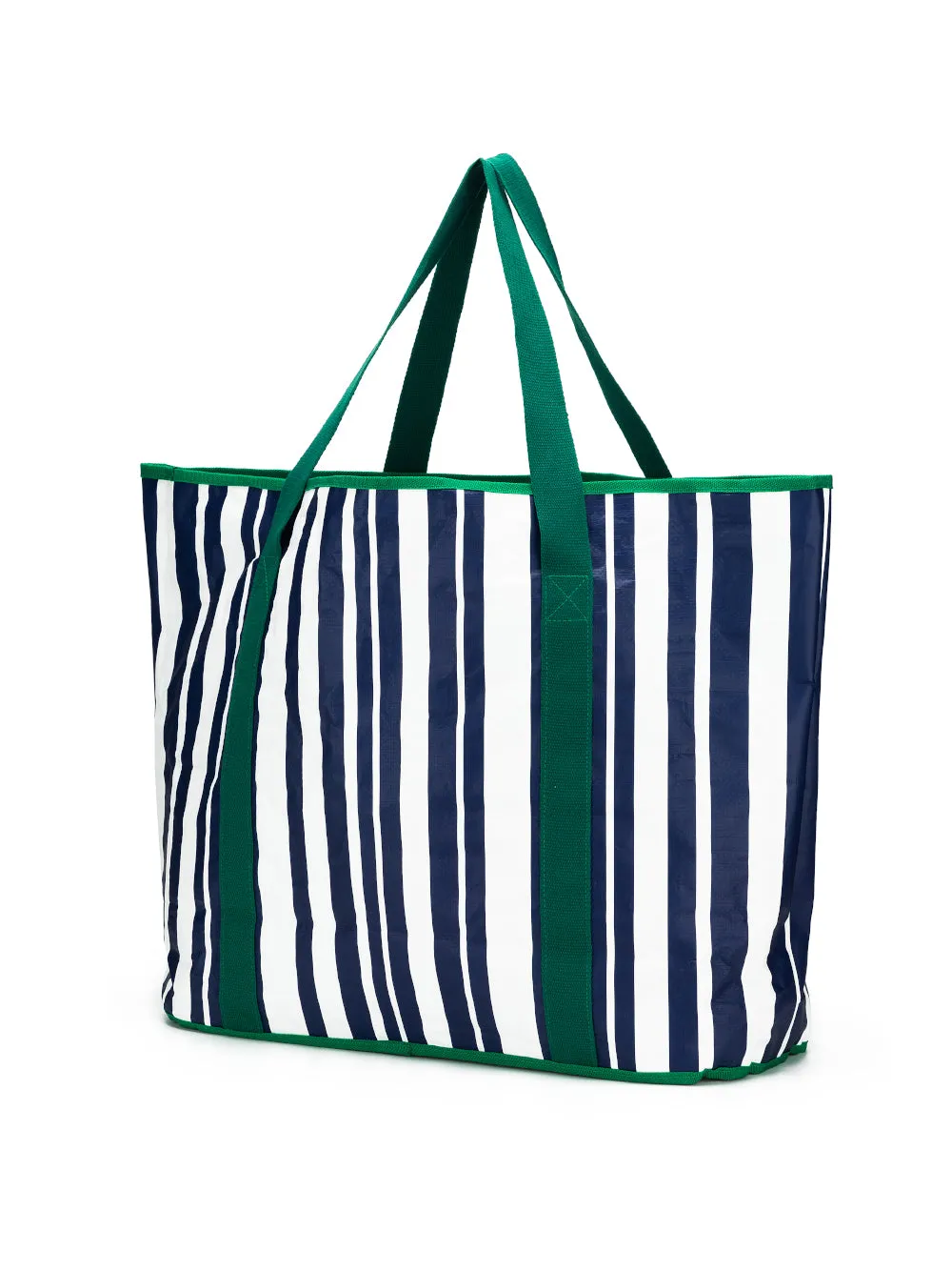 Sabbia Beach Bag Large - Green Stripe