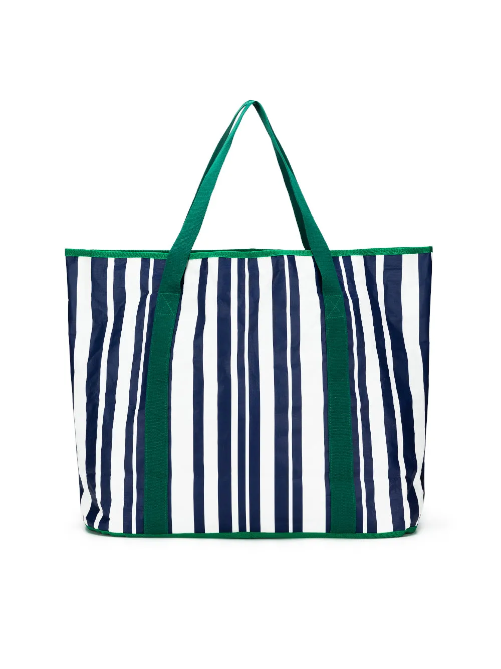 Sabbia Beach Bag Large - Green Stripe