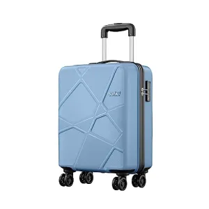 Safari Pentagon Plus 55 cms Small Size Cabin Hardside Polypropylene 8 Wheels Luggage/Suitcase/Trolley Bag with TSA Lock (Slate Blue)