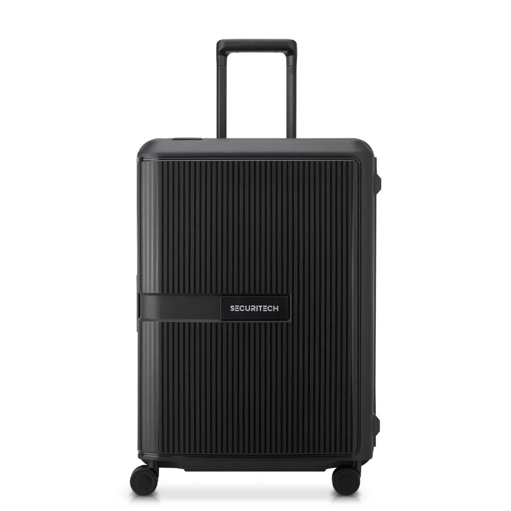 Securitech By Delsey Stone 66cm Medium Hardsided Luggage Black