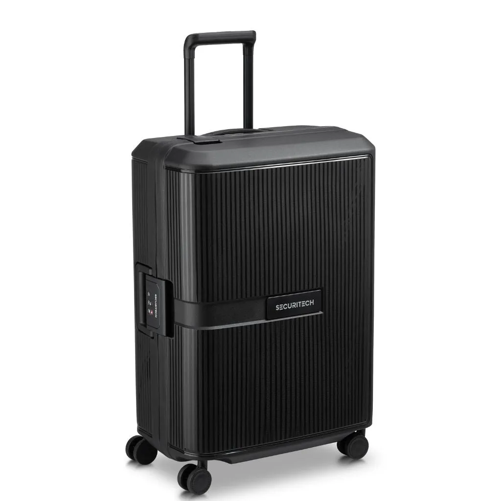 Securitech By Delsey Stone 66cm Medium Hardsided Luggage Black