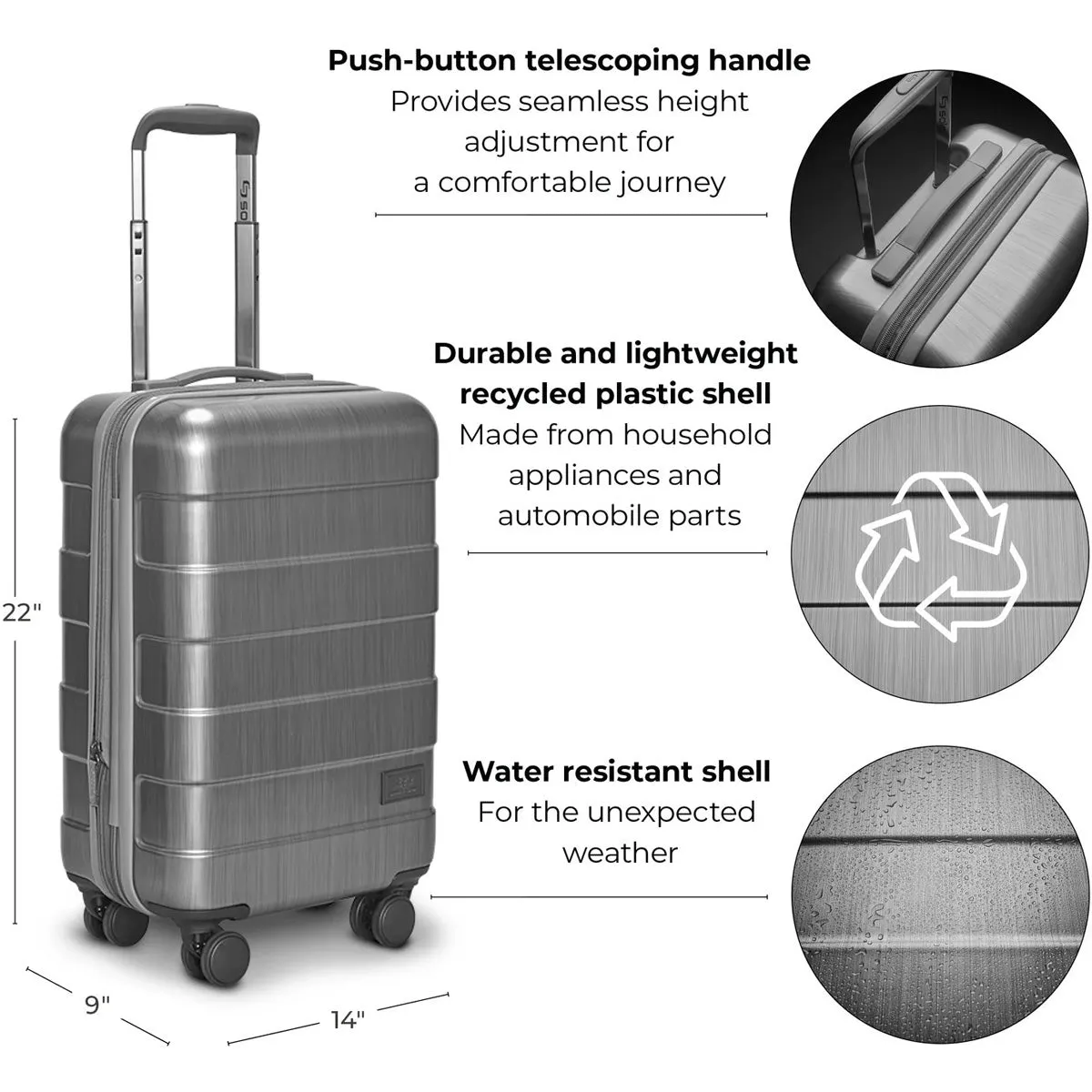 Solo New York Re-Serve Carry On Spinner