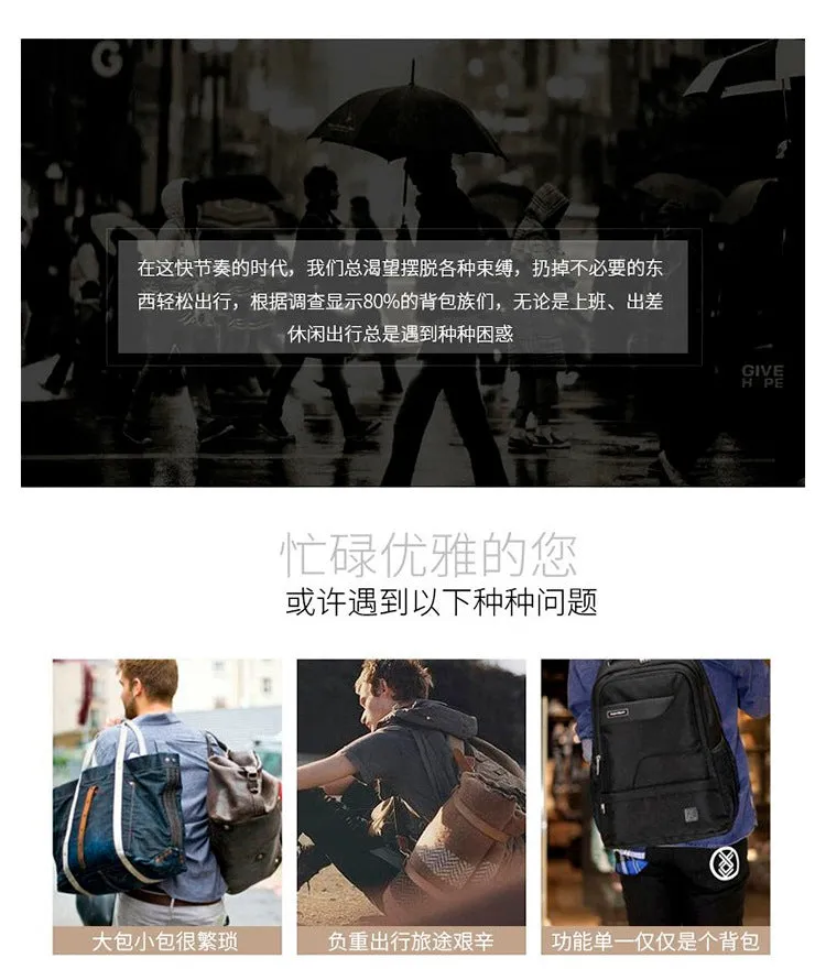 Sport Outdoor Swagger Bag Fashionable Style Nylon Backpack for Travel