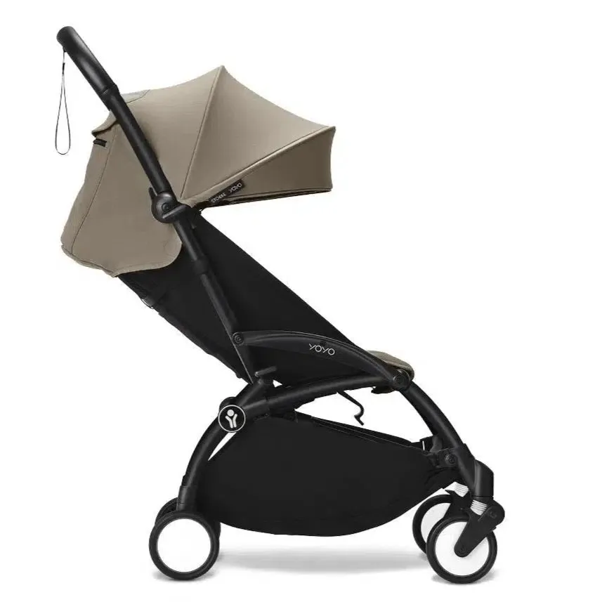 Stokke - YOYO 3 Stroller 6  - Black Frame   Taupe