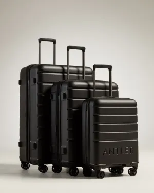 Suitcase Set in Black - Logo