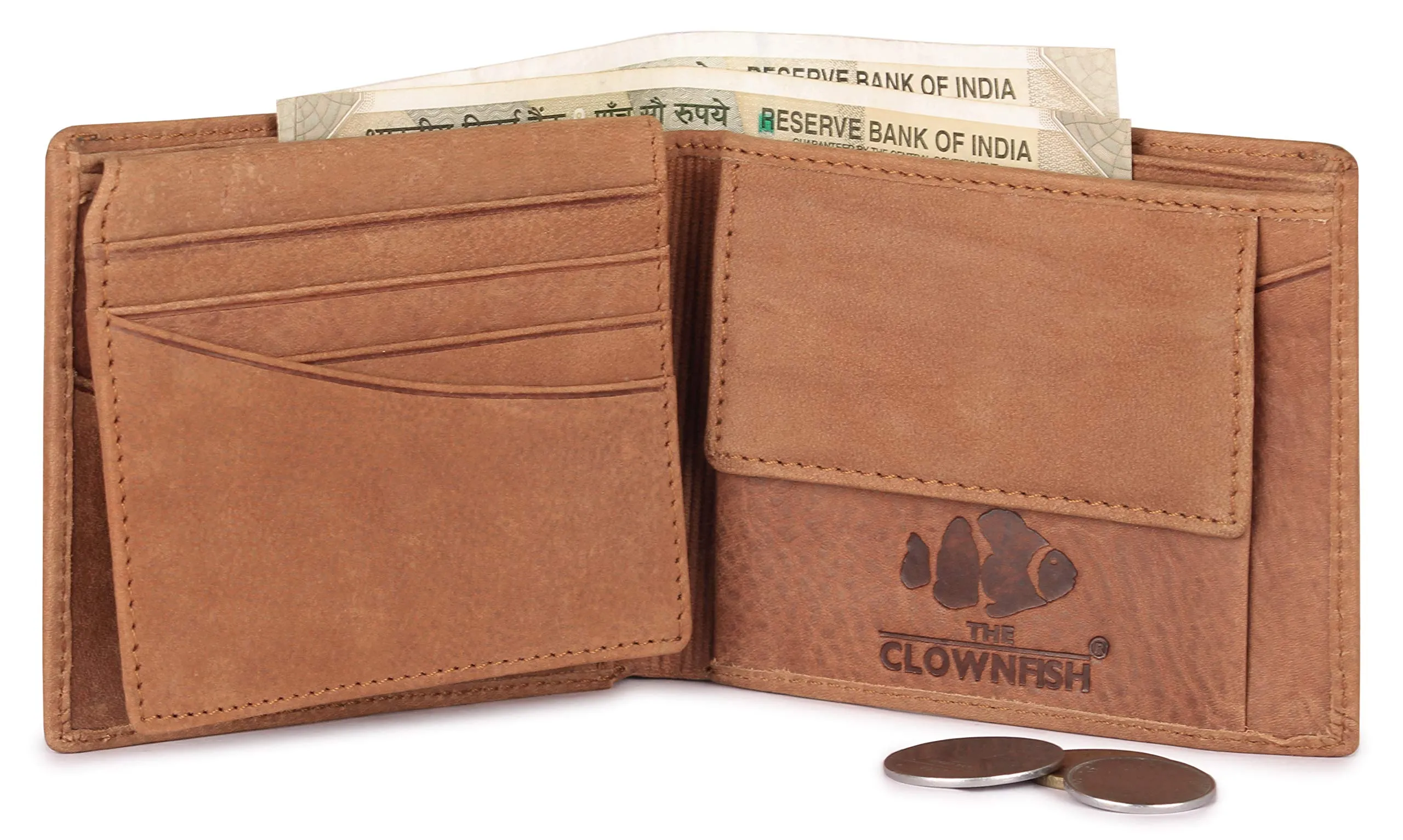 The Clownfish Brown Men's Wallet (TCFWGL-GTOBR7)