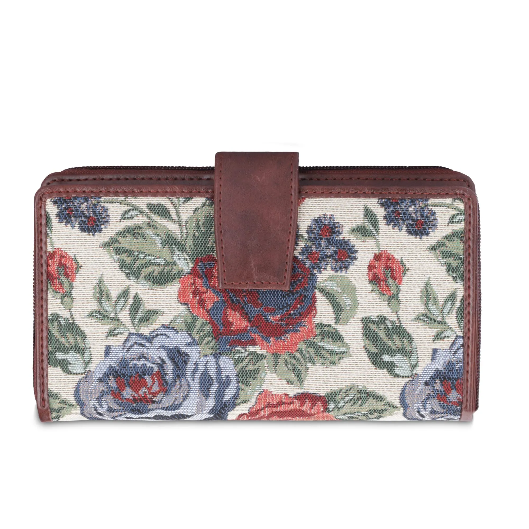 THE CLOWNFISH Filipia Ladies wallet Womens Wrist Clutch Purse (Red-Floral)