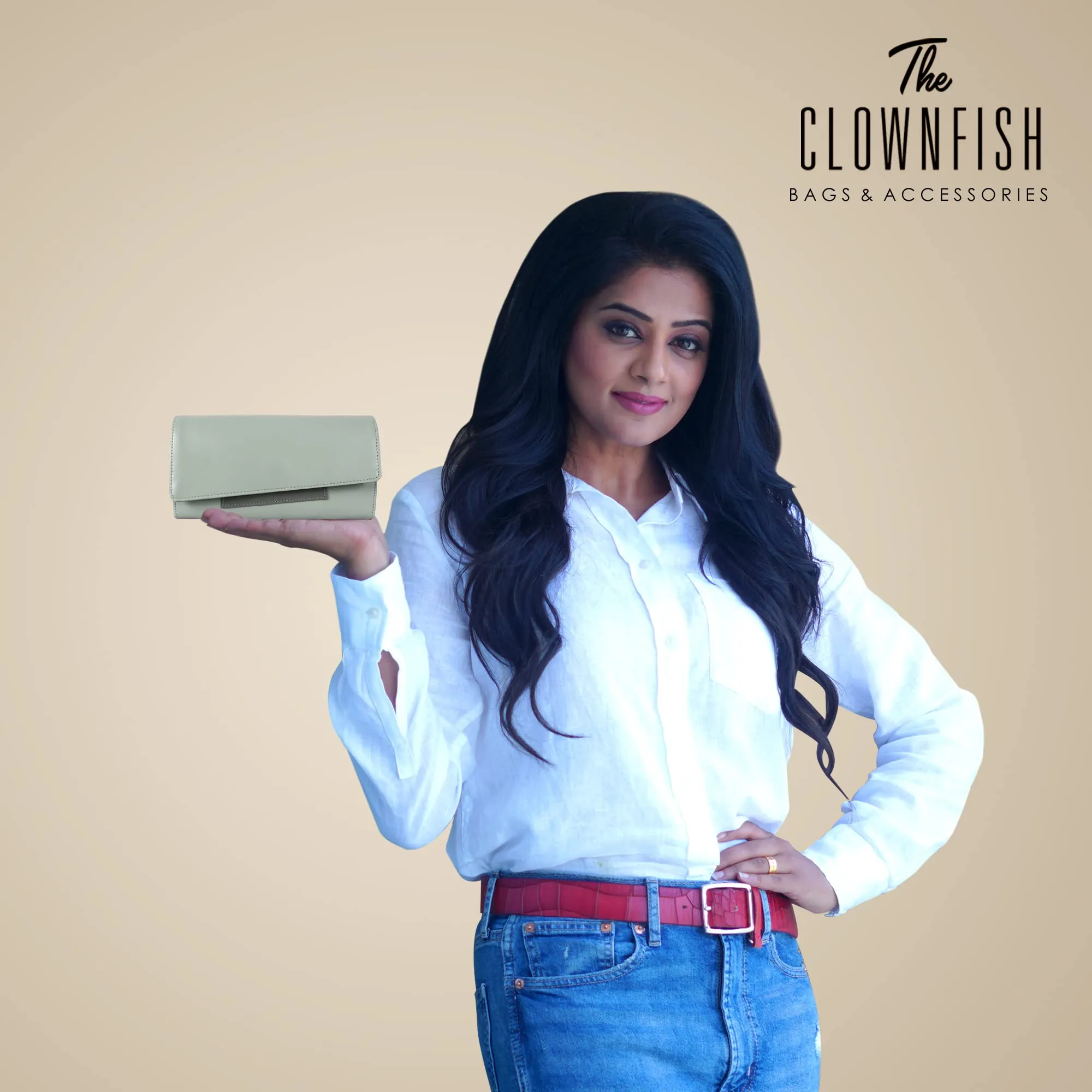 THE CLOWNFISH Gracy Collection Womens Wallet Clutch Ladies Purse with multiple card slots (Pistachio Green)