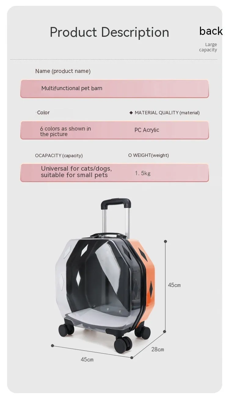 Transparent Backpack With Large Capacity And Ventilated / Mochila transparente con gran capacidad y ventilación